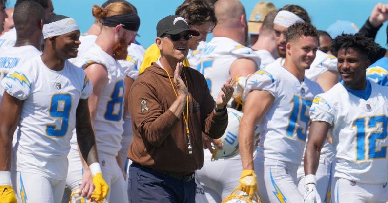 jim harbaugh chargers panthers
