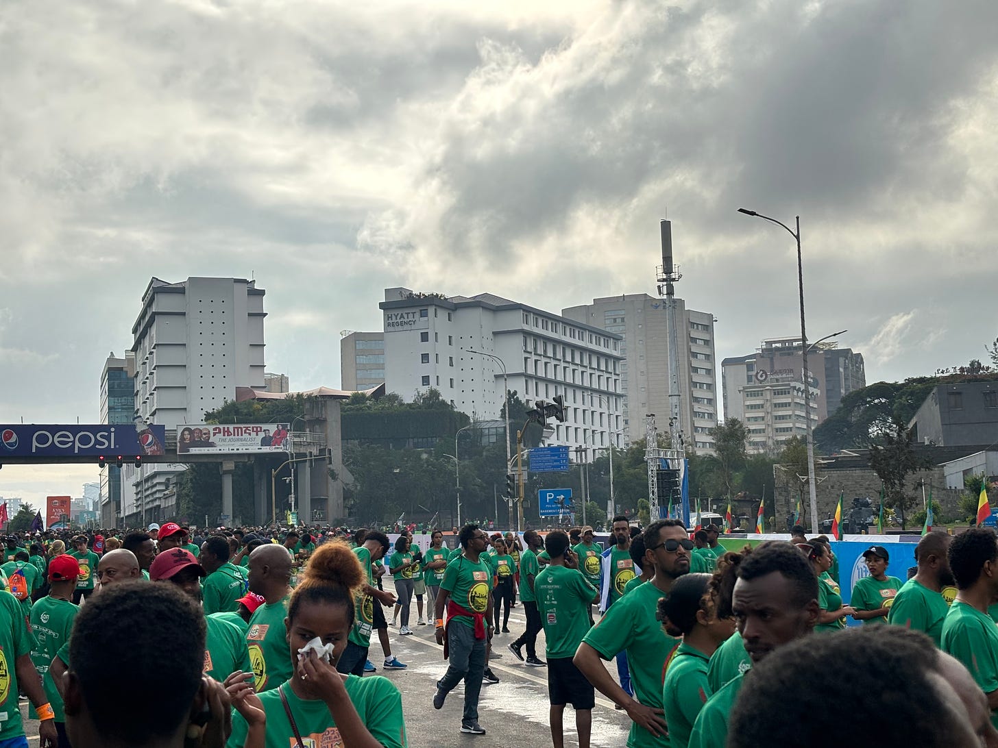 The Hyatt Regency is close to where the Great Ethiopian Run starts and ends