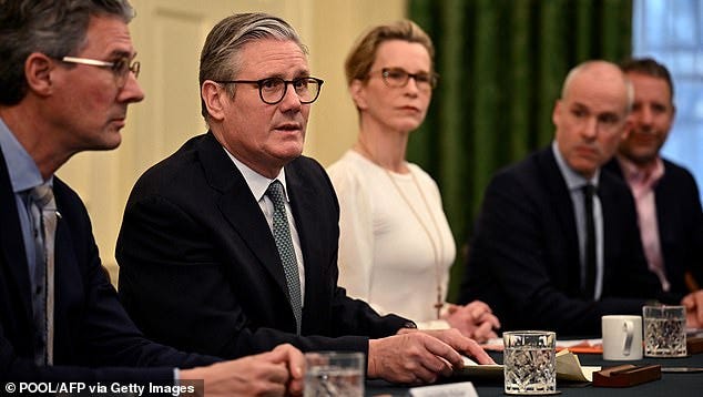 Keir Starmer admitted pain is looming as he met business leaders in Downing Street today