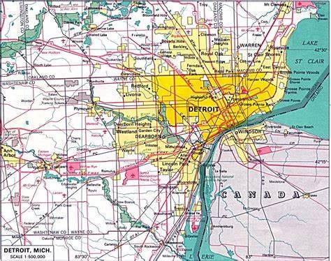 Detroit City Map - Detroit • mappery