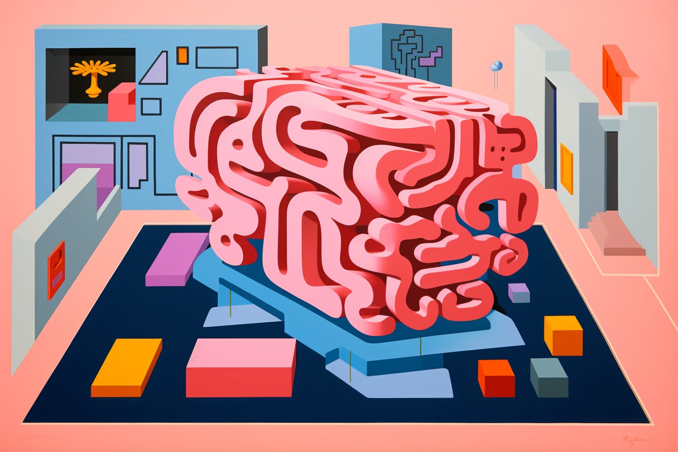 A brain as a 3D maze. How can we prevent our familiarity with the things we create blinding us from seeing what they truly are? 