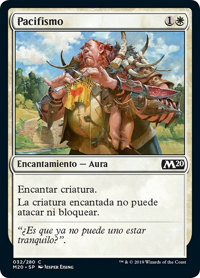 Carta Pacifismo de Magic The Gathering