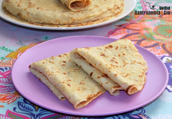 Crêpes. Receta francesa