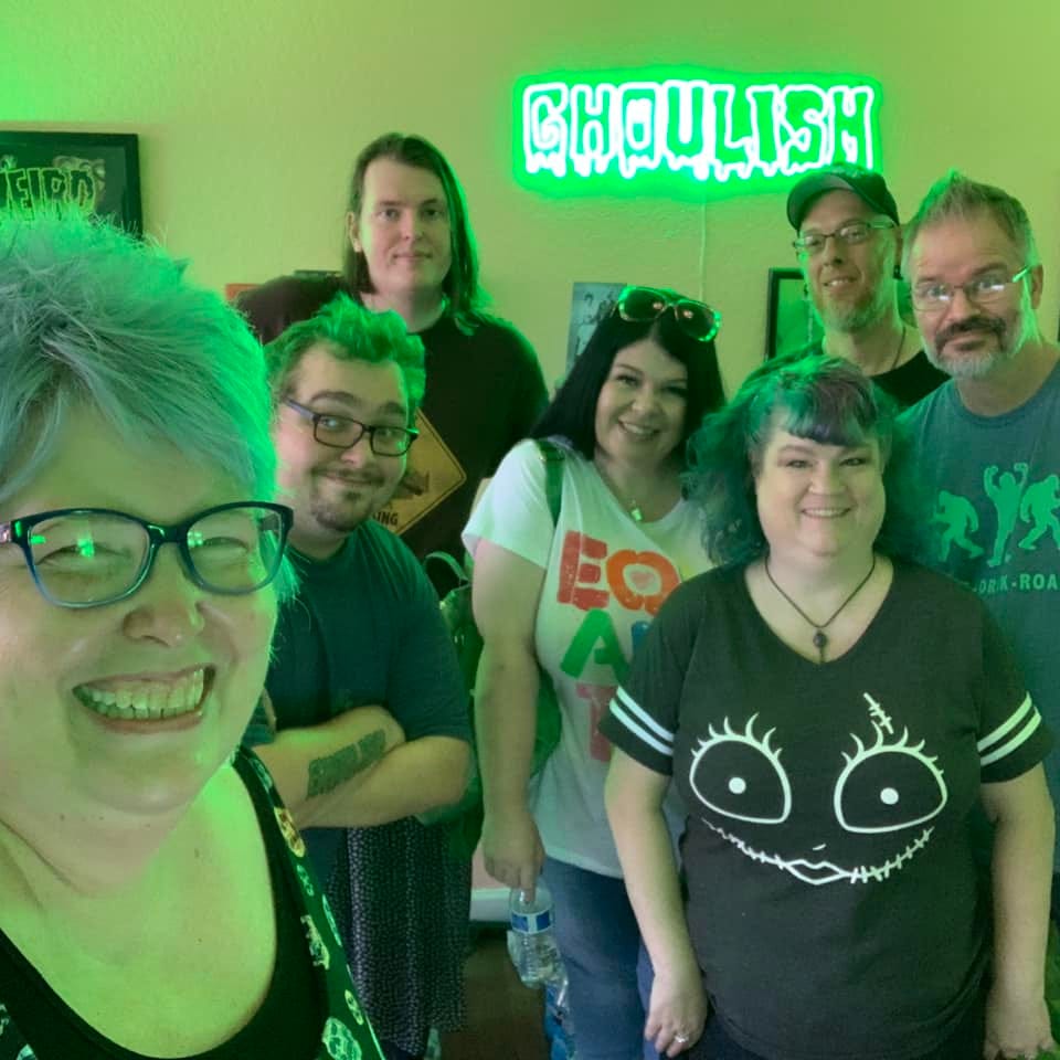 May be an image of 5 people and text