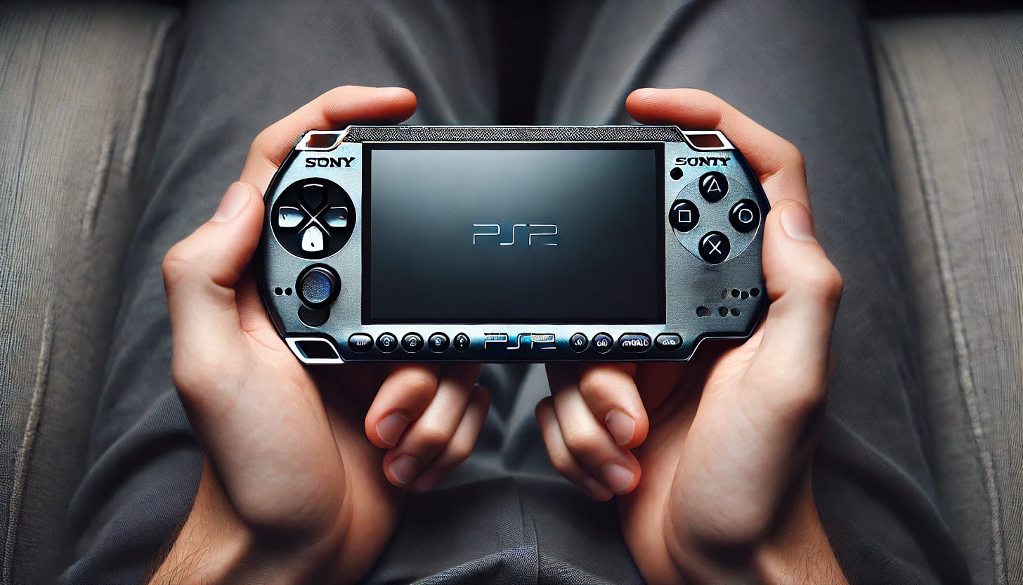 Sony PSP 2 handheld illustration