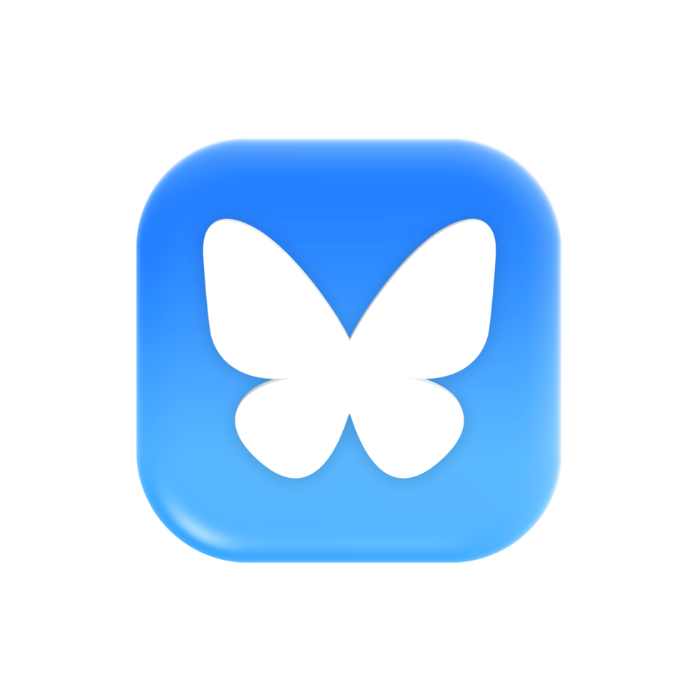 Bluesky app transparent icon 52932554 PNG