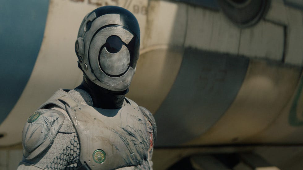 Alexander Skarsgård in “Murderbot”