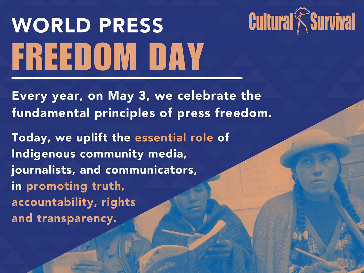 World Press Freedom Day Is Observed on May 3 | Cultural Survival