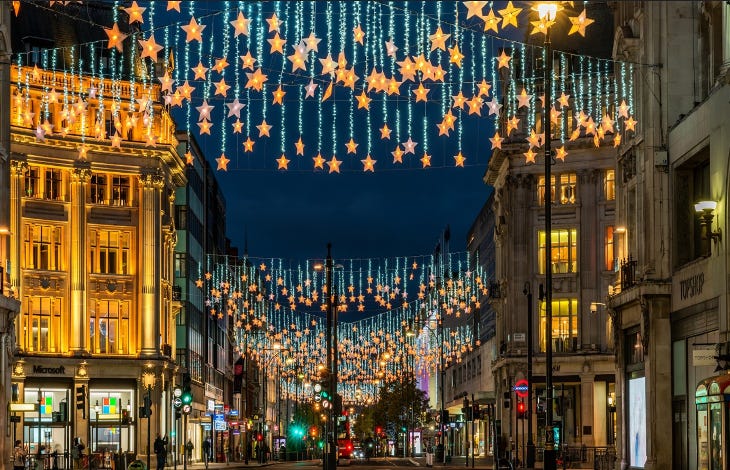 The lights of Oxford Street