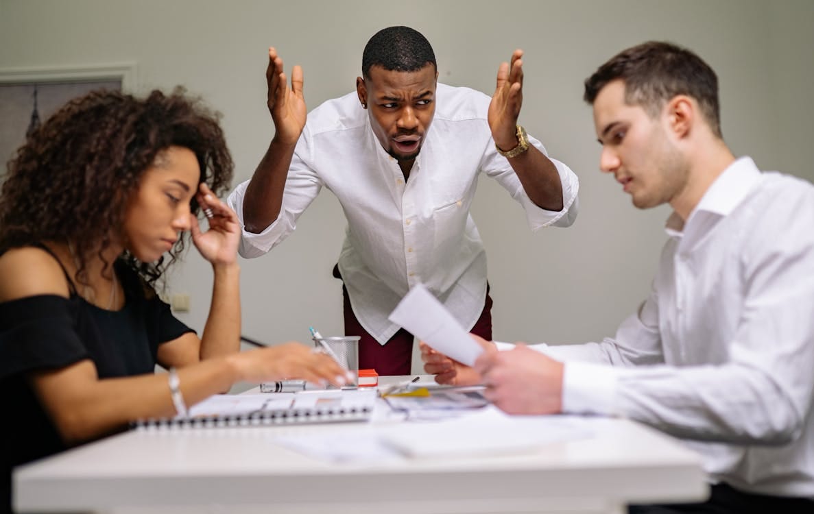 Free A Man Angry in a Workplace Stock Photo