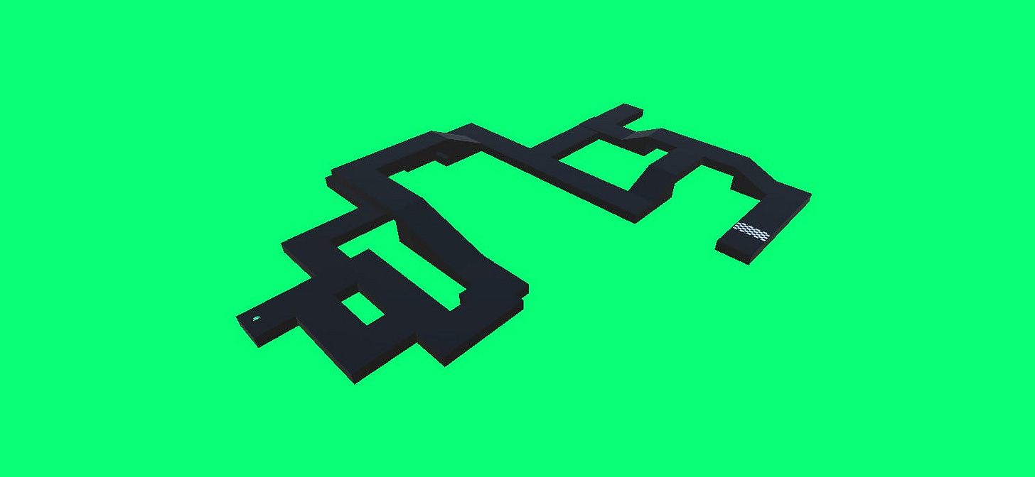 Lygis, kurį sukūriau paprastam 3D automobilio žaidimui (tai yra takelis, jei negalite pastebėti)