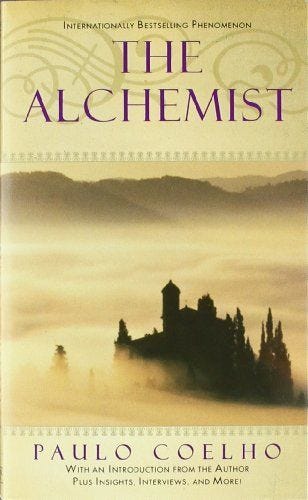 This may contain: the alchemist by paul coeho