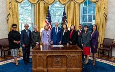 Joe Biden in the Oval Office