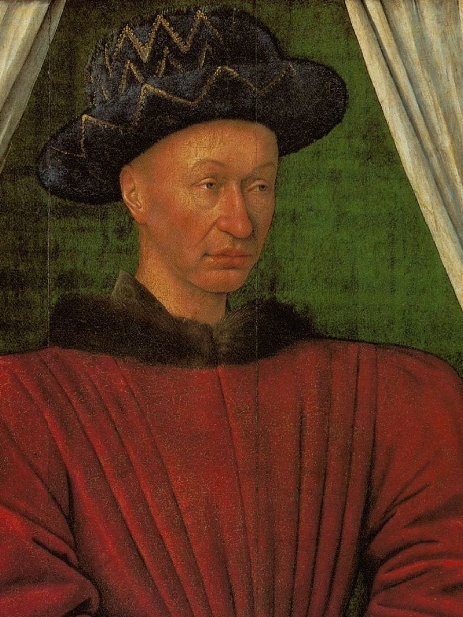 Charles VII (1403–1461) by Jean Fouquet, Louvre 