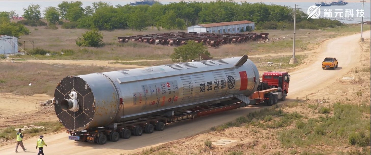 The Yuanxingzhe-1 test vehicle heading back to Space Epoch’s Haiyang facility after its May 29th test. The Yuanxingzhe-1 test vehicle heading back to Space Epoch’s Haiyang facility after its May 29th test.