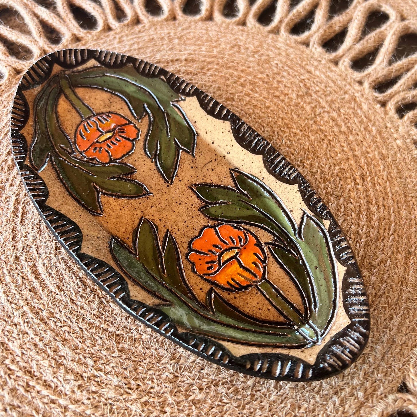 Sgraffito Trinket Dish