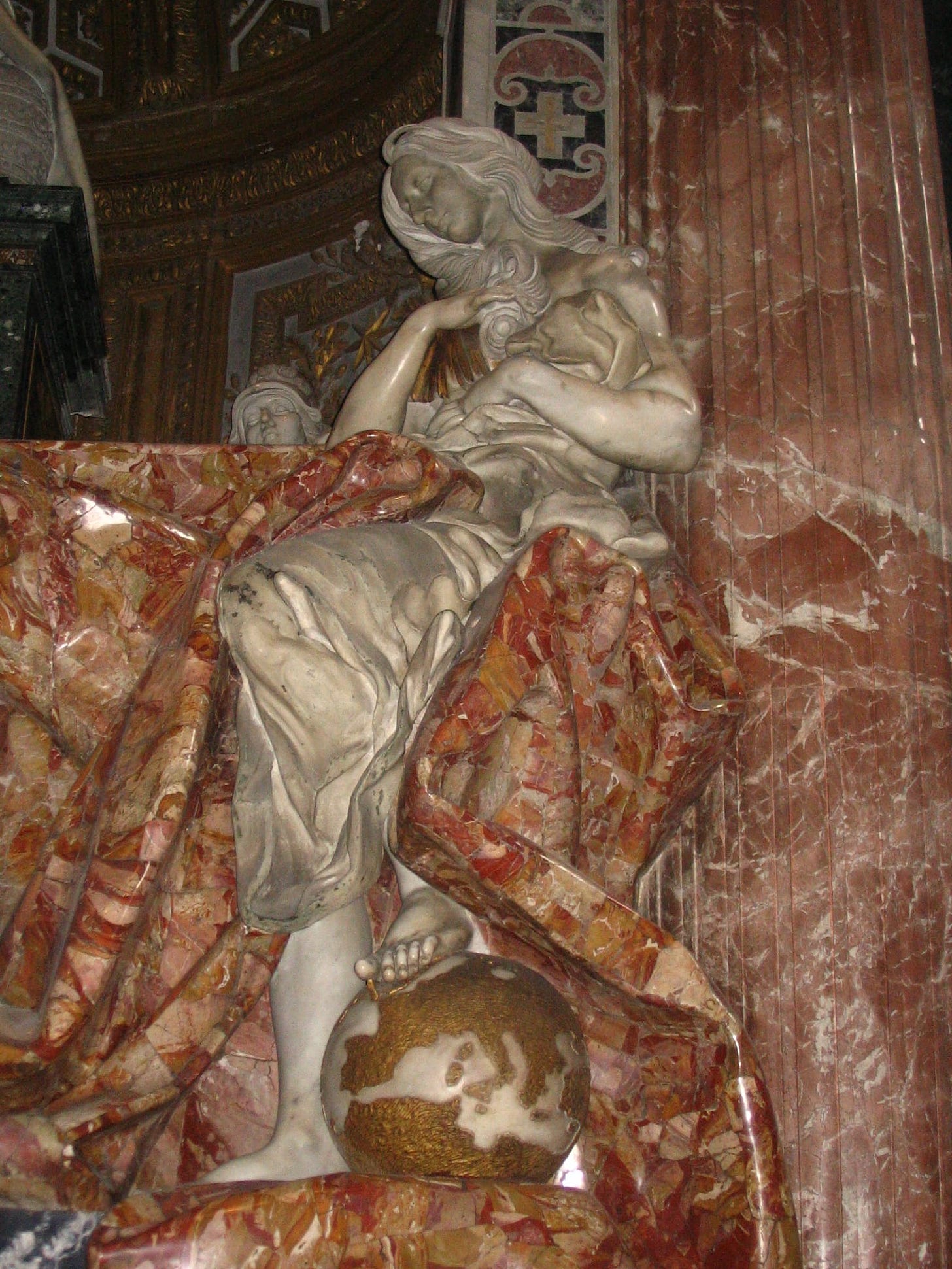 Truth, by Morelli and Cartari in Monument to Alexander VII