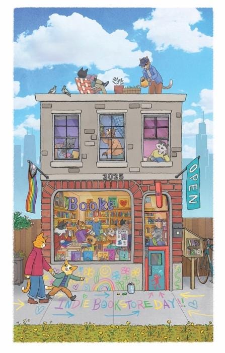 A cartoon of a store with cats by Lucy Knisley.