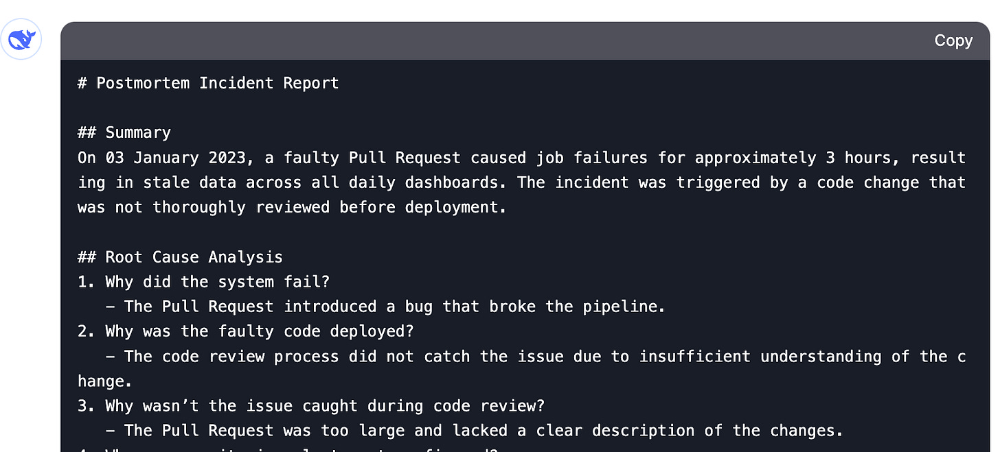 The incident report produced from the full prompt for paid newsletter subscribers.