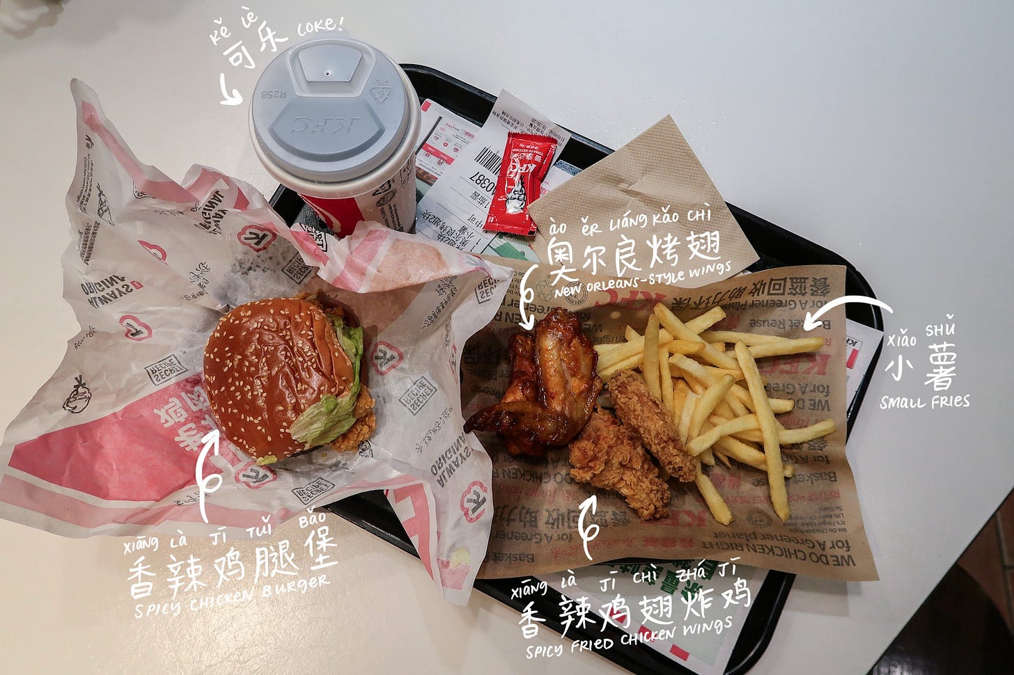 Kentucky Fried Chicken (肯德基炸鸡, kěndéjī zhá jī)