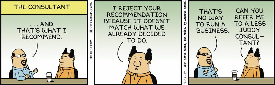 Dilbert and the consultant – Spinor Info