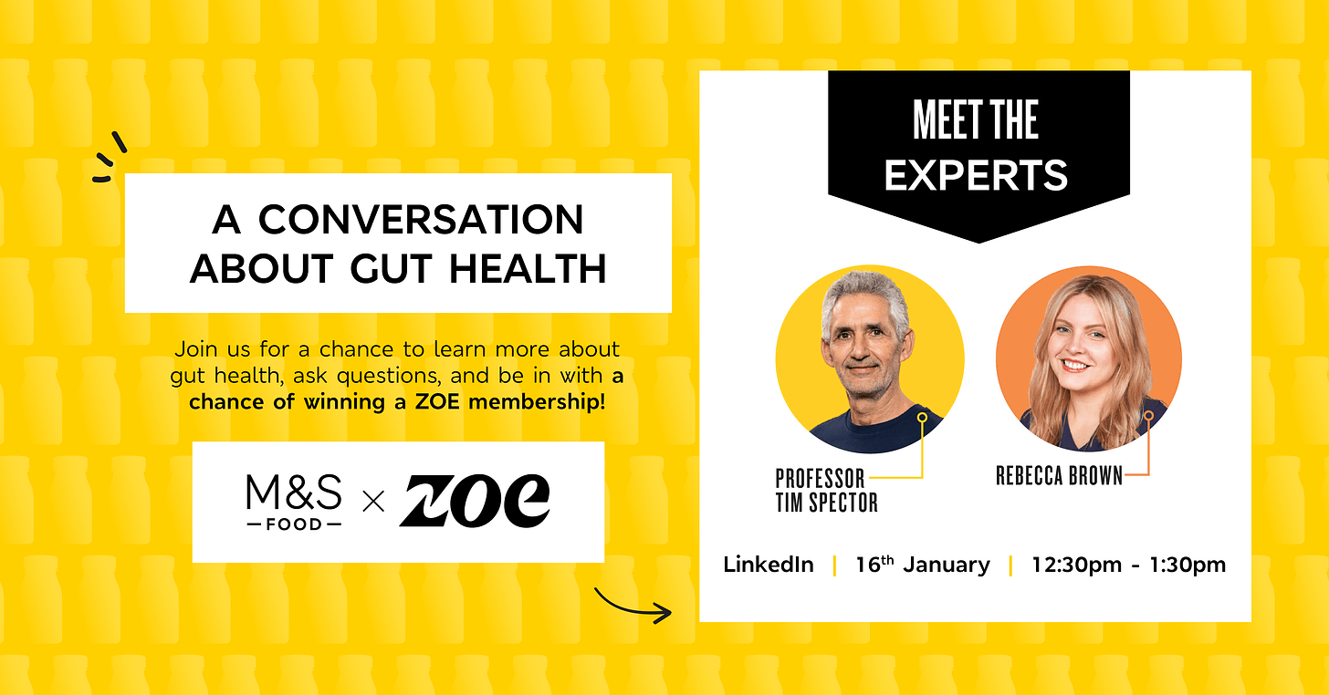 M&S Food leads on innovation in 2024 - launching world-first collaboration  with nutrition science company ZOE after year-long product development  journey | Marks & Spencer
