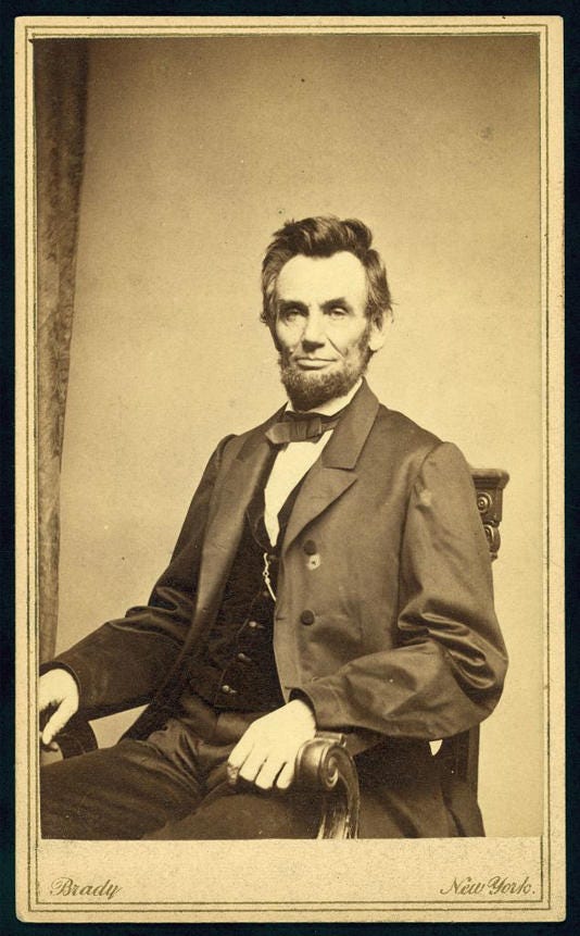 A portrait of President Abraham Lincoln on Jan. 8, 1864.
