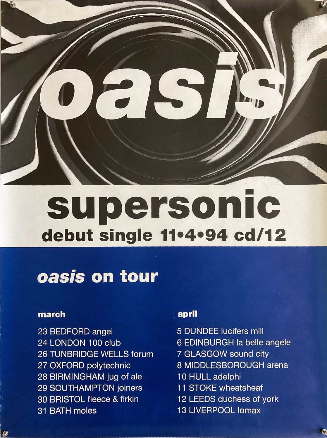 Lot 522 - OASIS 1994 SUPERSONIC / TOUR LISTINGS POSTER.