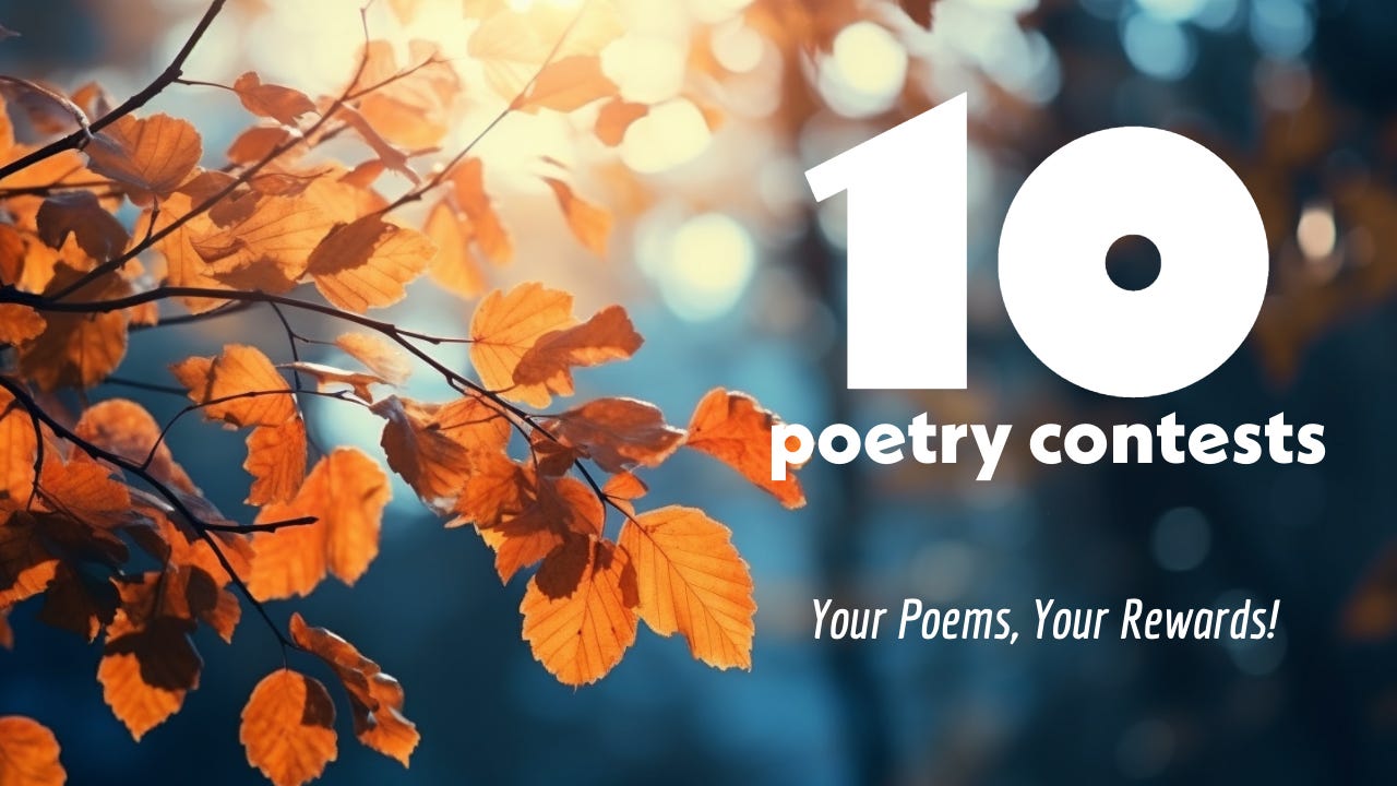 Poetry Competitions, Win Big, Poetry Prizes, Writing Contest, Free Entry, Cash Awards, 