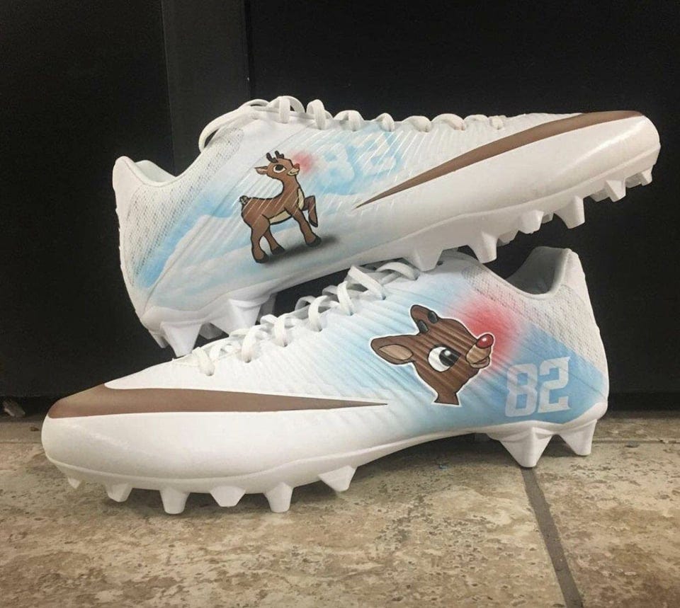 r/nfl - Kyle Rudolphs cleats for tomorrow's game.