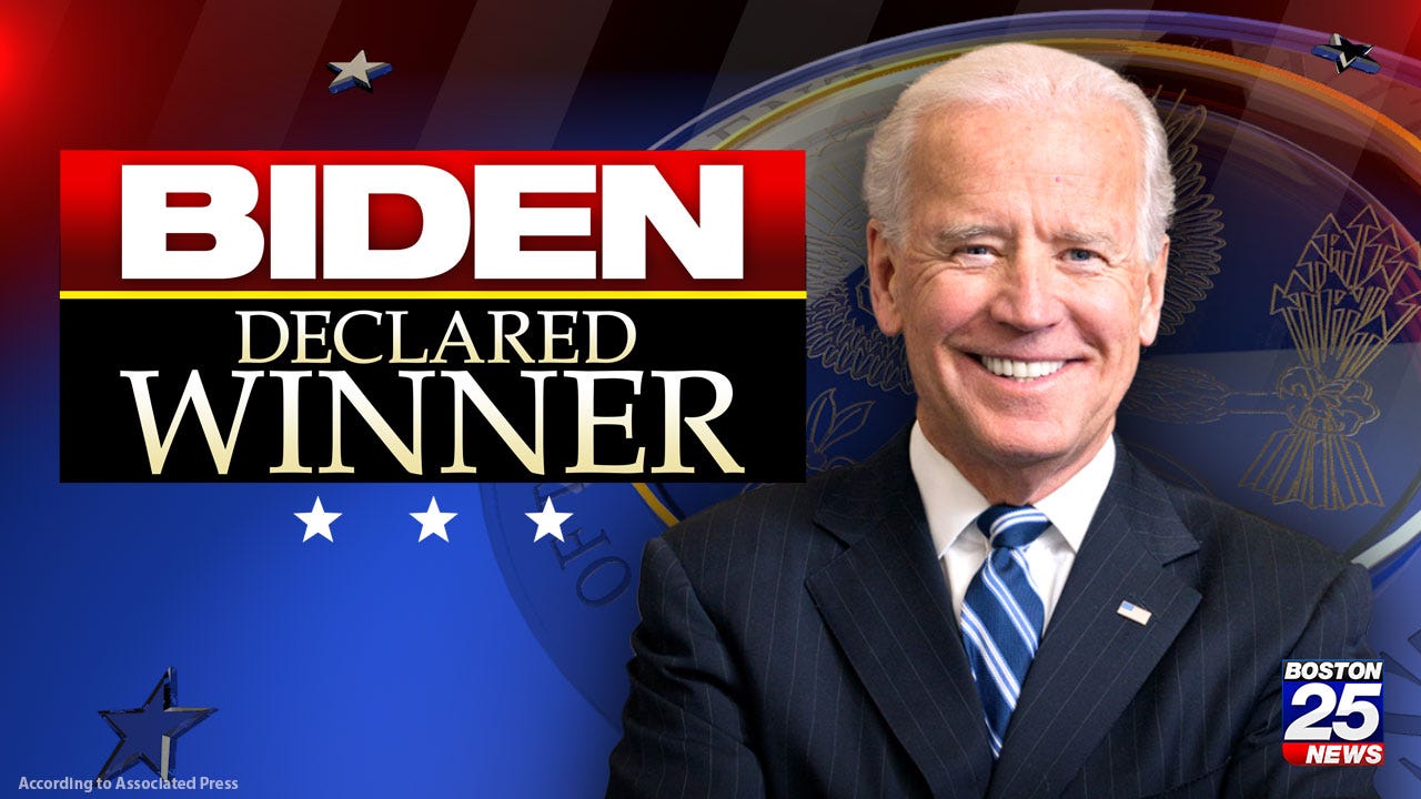 AP: Joe Biden declared winner of 2020 presidential election - Boston 25 ...