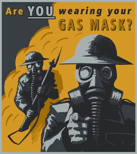 ArtStation - Gas Mask Safety Poster