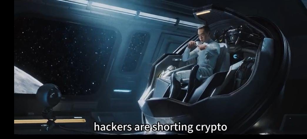Justin Sun just released a marketing video about “hackers shorting Crypto“  and how he saves all of Crypto and then the TRX price goes up. This kind of  marketing is certainly a