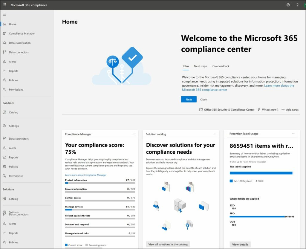 Microsoft Purview Compliance Portal