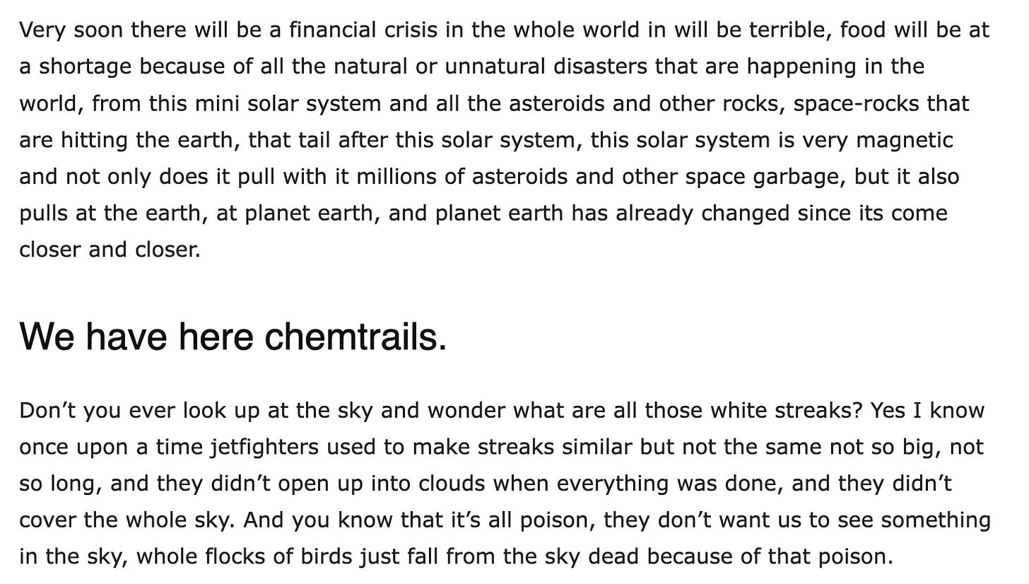 Various bonkers prophecies