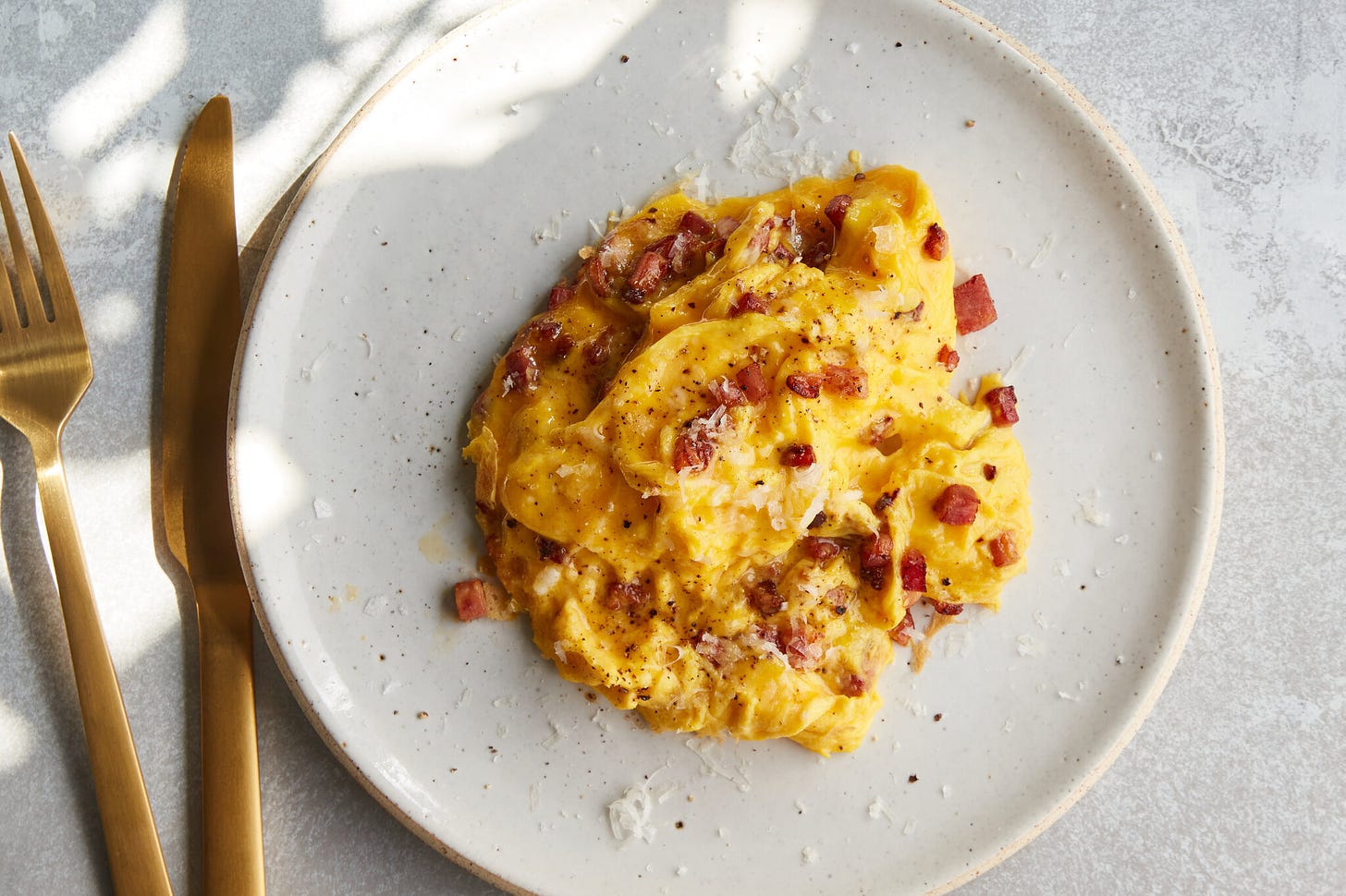 Silky Scrambled Eggs With Pancetta, Pepper and Pecorino Recipe - NYT Cooking