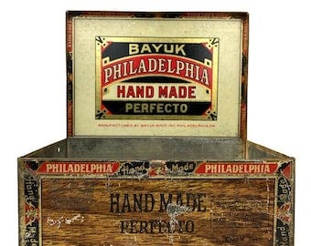 Antique Bayuk Philadelphia Cigars Box Tobacco Tin Hand Made - Etsy Canada