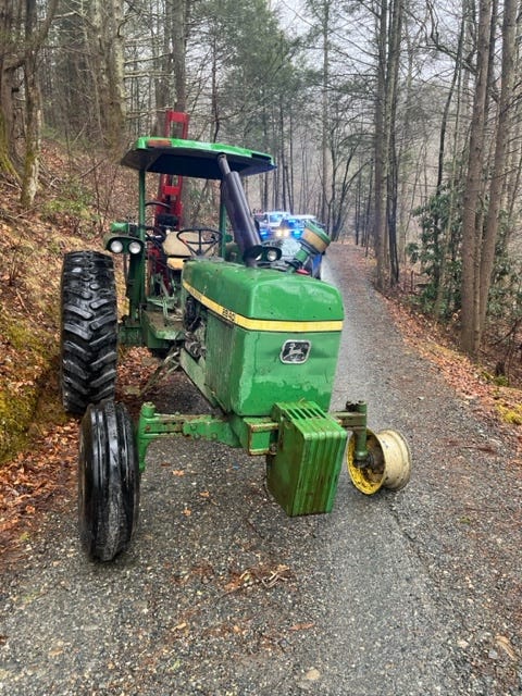 john deere tractor after chase