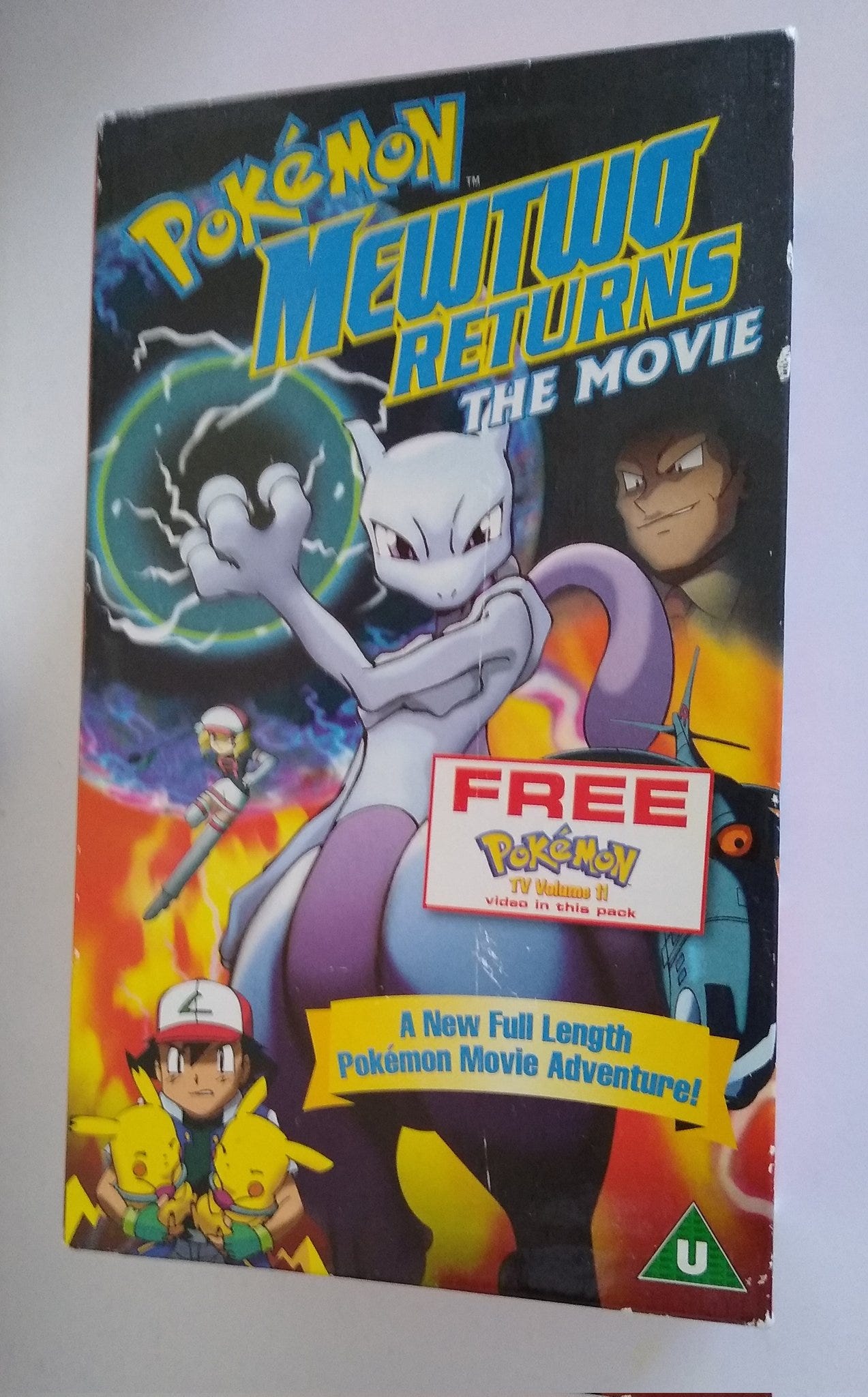 A copy of Mewtwo Returns The Movie & The Great Race Double Pack for VHS