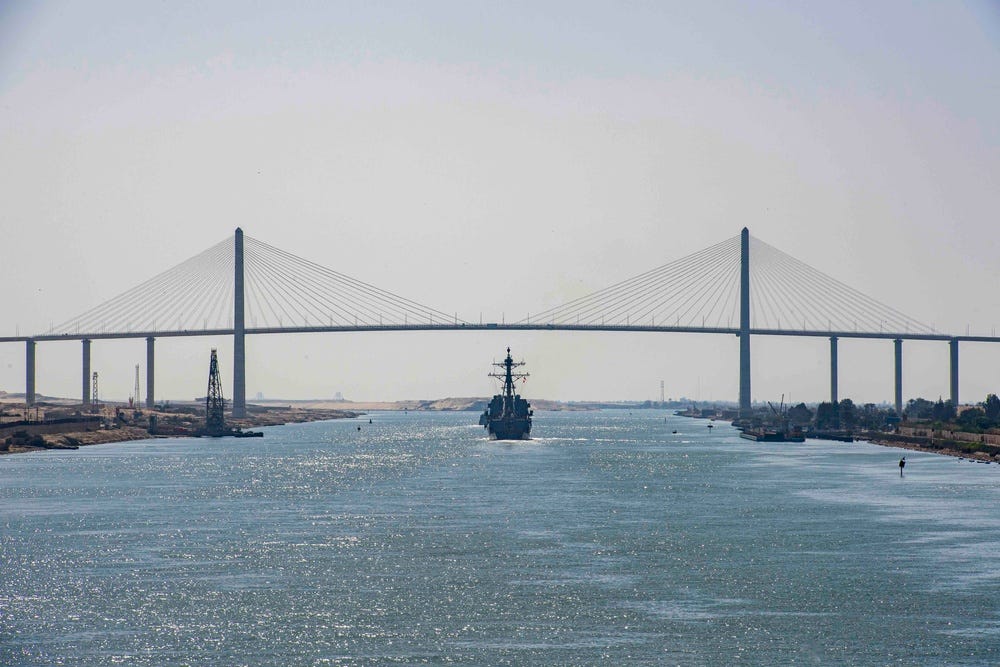 Dwight D. Eisenhower Carrier Strike Group transits the Suez Canal