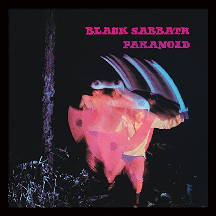 Black Sabbath Paranoid 12" Album Cover Framed Print, MDF, Multi-Colour, 32  x 32 x 1.5 cm