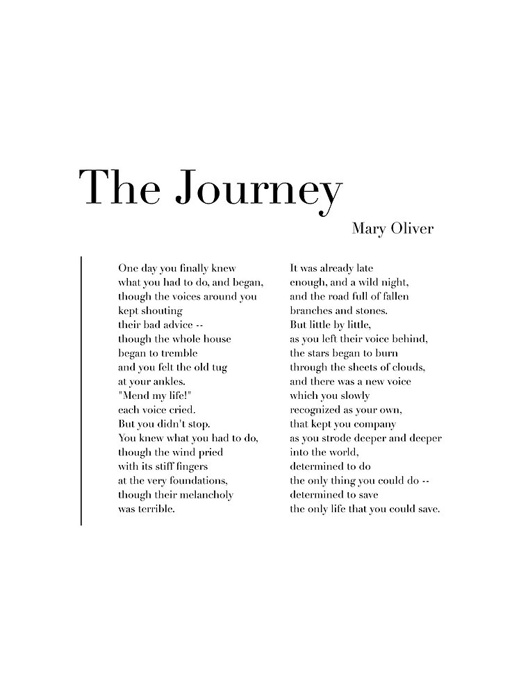 The Journey by Mary Oliver" Greeting Card for Sale by wisemagpie | Redbubble