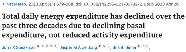 total daily energy expenditure