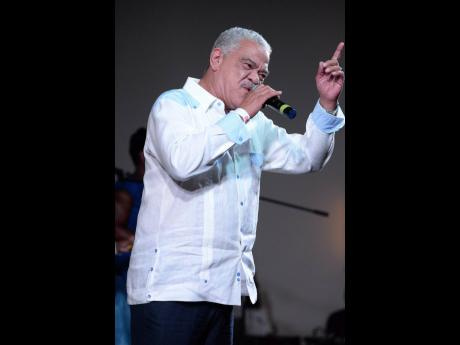 Pluto Shervington performs one of Ernie Smith's songs at Ernie Smith's Gold Concert held at The Jamaica Pegasus Hotel on Friday September 29, 2017. He passed away this morning in Florida.