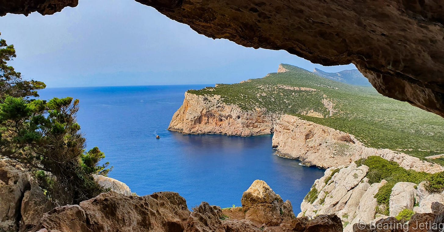 A view from an hiking trail around Capo Caccia, Sardinia, Italy