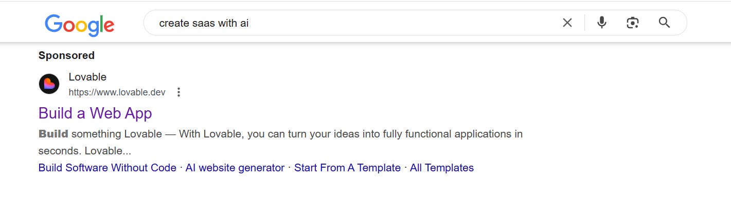 Lovable is doing Google Ads to get to 50M ARR