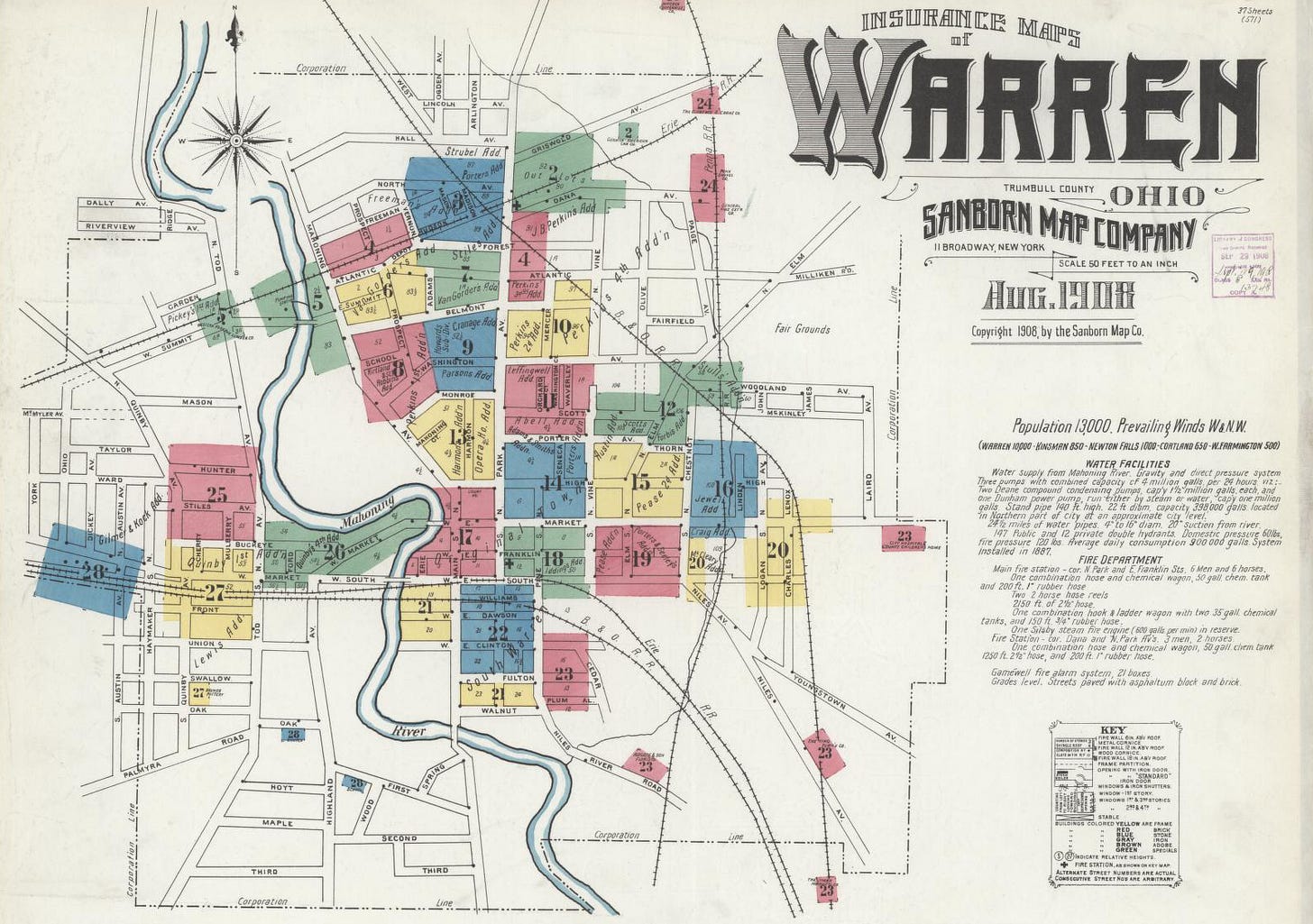 Sanborn Fire Insurance Map of Warren, Ohio. Nicolas Fusco married his cousin Mariantonia Fusco in Niles, Ohio. They were both born in Tursi, Italy and their first six children were born in Youngstown, Ohio and the last four were born in Niles. Their son John H. Fusco married Frances Avellone in Cleveland, Ohio where their first child was born before they moved to Warren, Ohio. Sanborn Fire Insurance Map of Warren, Ohio. Nicolas Fusco married his cousin Mariantonia Fusco in Niles, Ohio. They were both born in Tursi, Italy and their first six children were born in Youngstown, Ohio and the last four were born in Niles. Their son John H. Fusco married Frances Avellone in Cleveland, Ohio where their first child was born before they moved to Warren, Ohio.