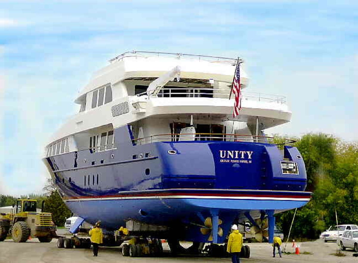 Unity is a 125-foot yacht that Palmer Johnson built in 2002-03 while Friedman was the company’s president and CEO.
