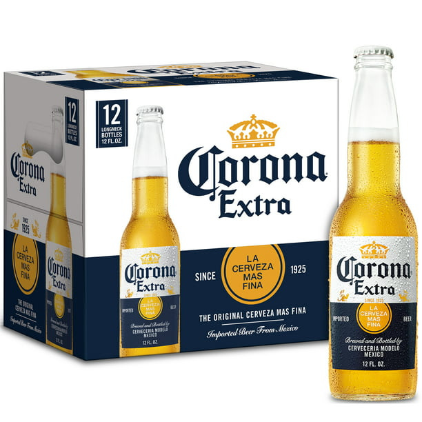 Corona Extra Beer Mexican Lager, Beer 12 Pack, 12 fl oz Bottles, 4.6% ABV