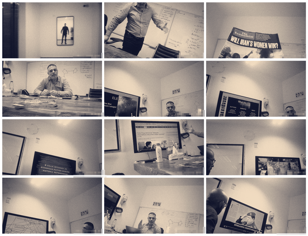 Stills from a recording of a meeting with Team Jorge